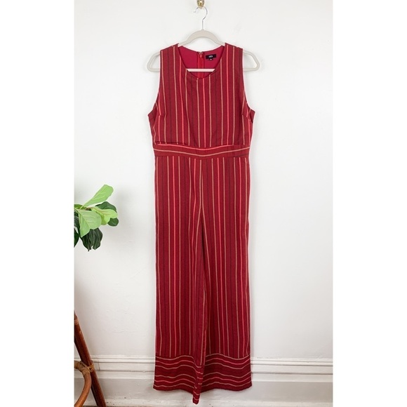 Lucca Boho High Neck Sleeveless Wide Leg Jumpsuit Sz L - Picture 1 of 10
